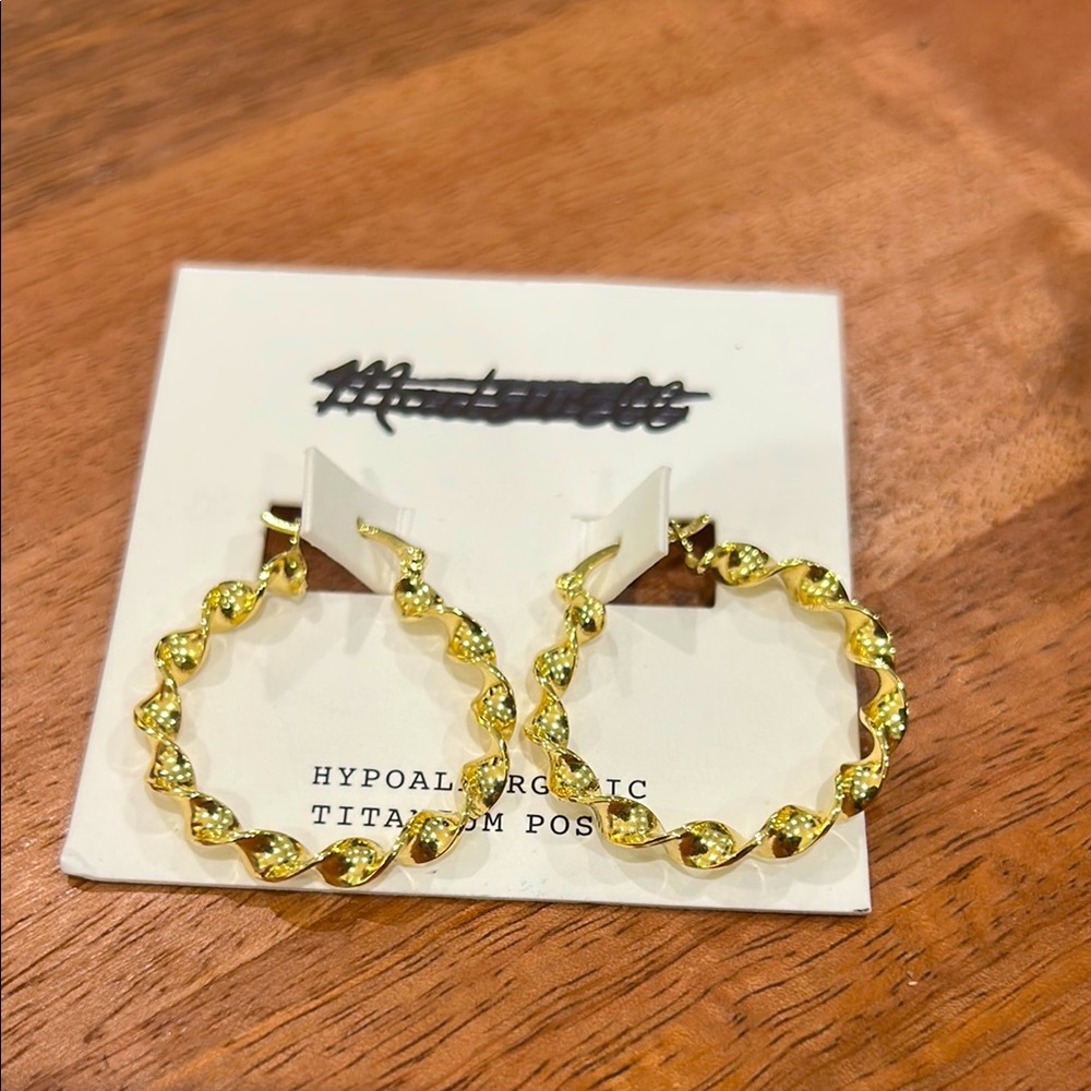 Argento Vivo Gold Hoop Earrings